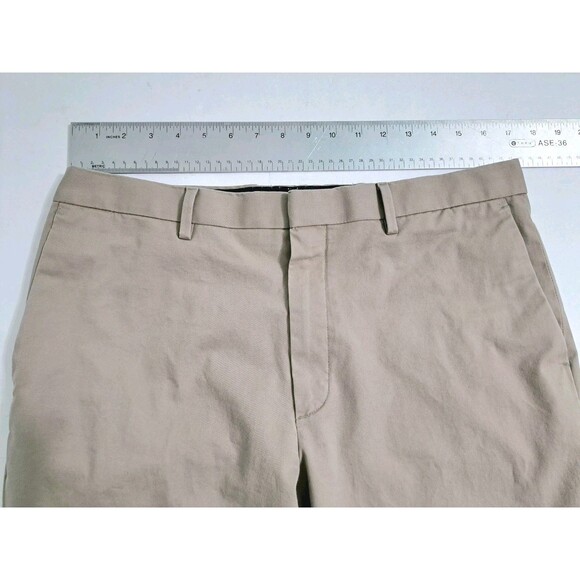 Banana Republic Mens 34x32 Slim Fit Straight Leg Khaki Chinos Pants Tan Beige - Picture 6 of 7
